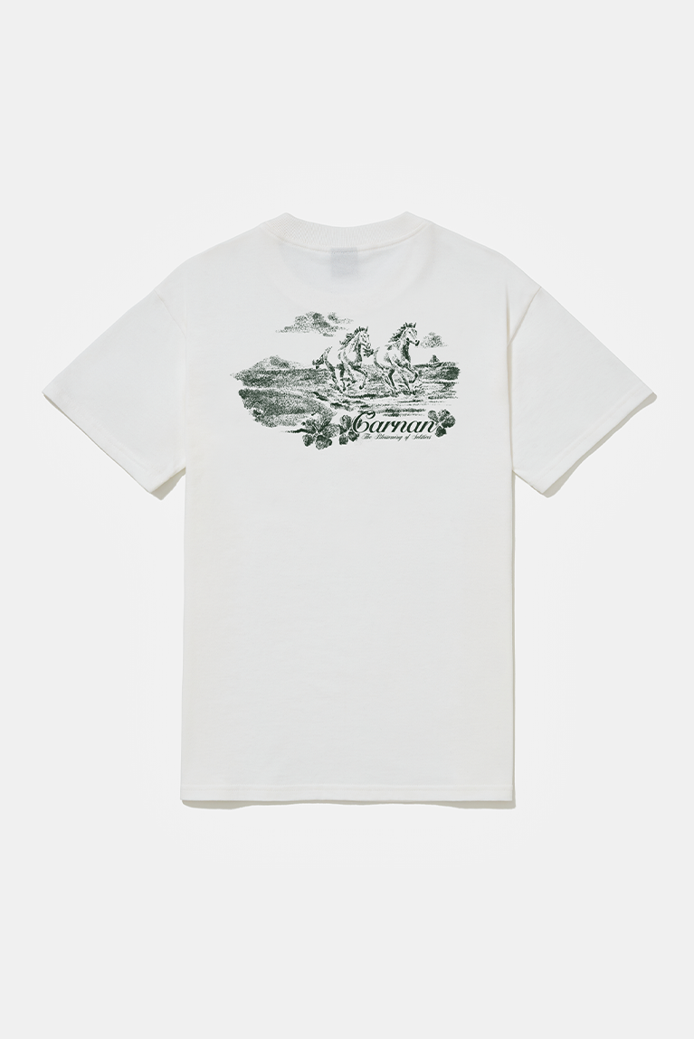 CARNAN - CAMISETA HORSES OFF WHITE