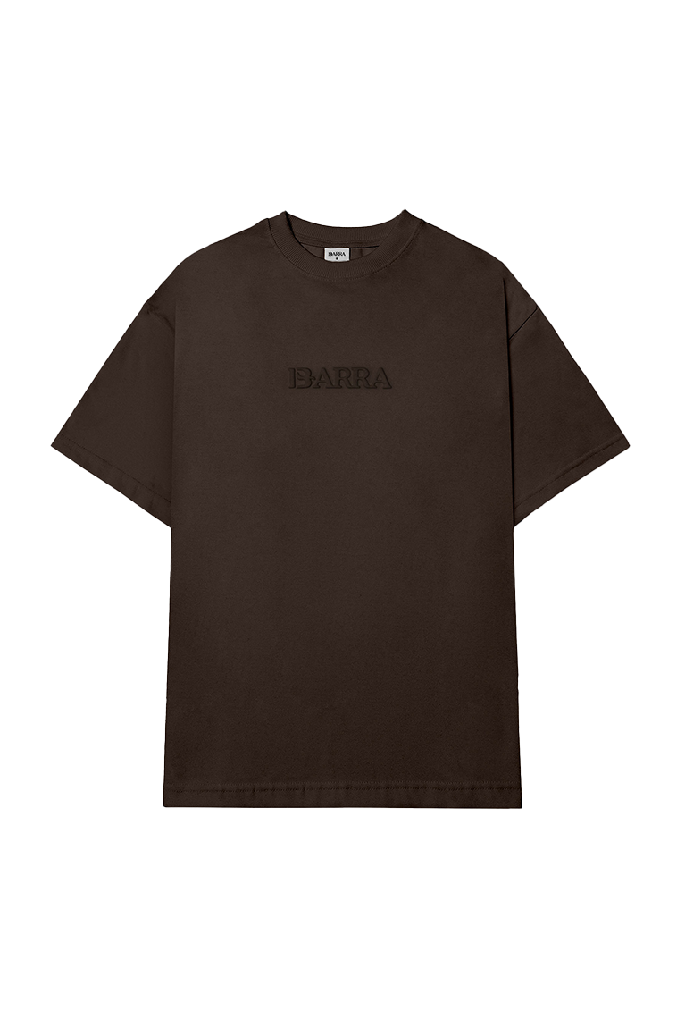BARRA CREW - Camiseta BARRA ALTO RELEVO MARROM
