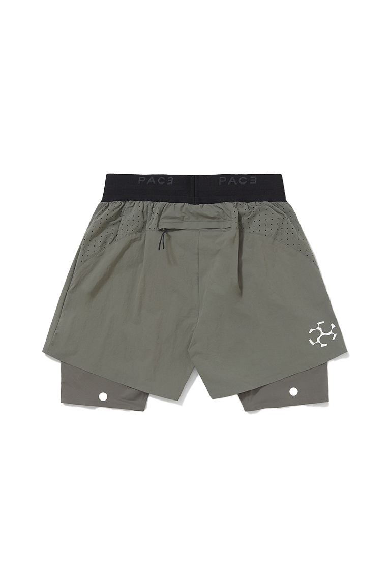 PACE - SHORTS DOUBLE LAYERS GREEN