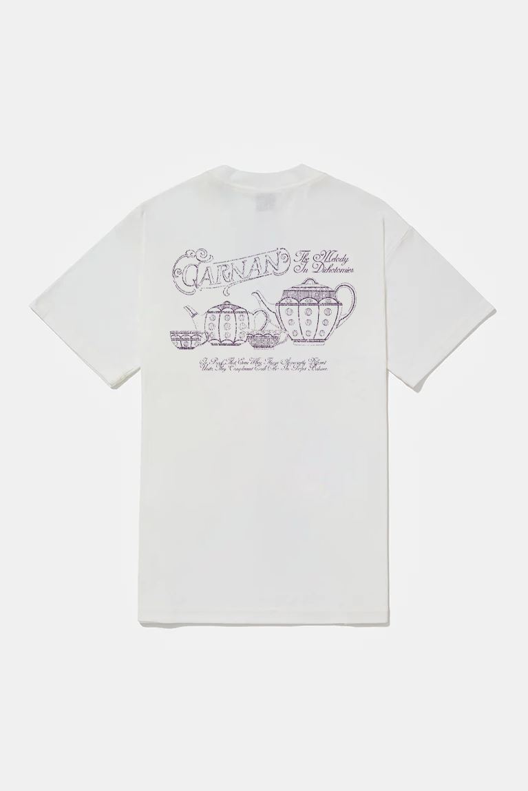 CARNAN - CAMISETA TEA TIME OFF WHITE