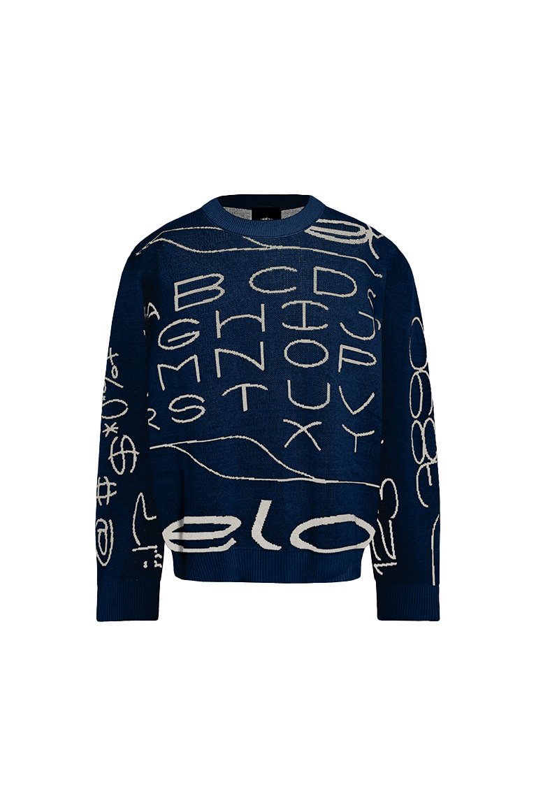 ELO - MOLETOM SWEATER TRICOT AZUL