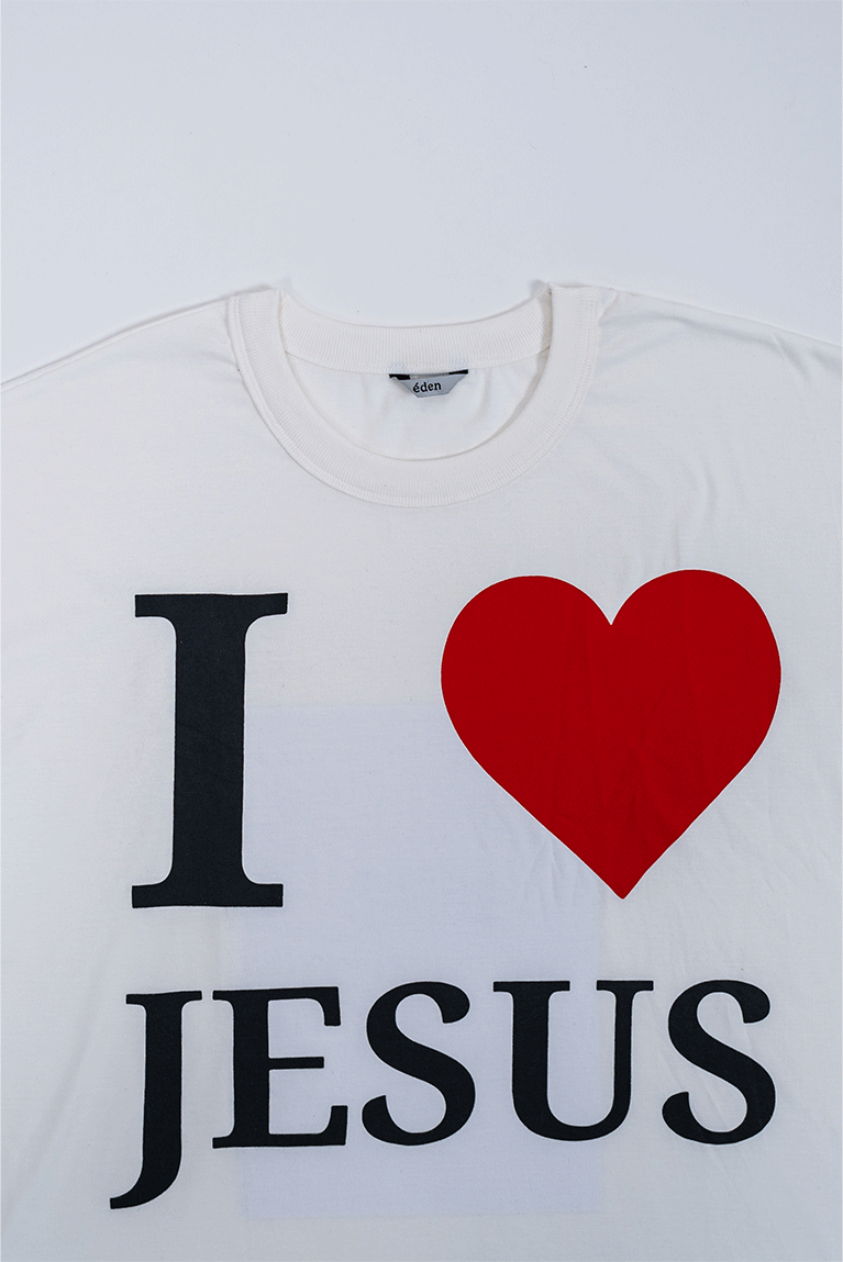 ÉDEN - CAMISETA I LOVE JESUS BRANCA