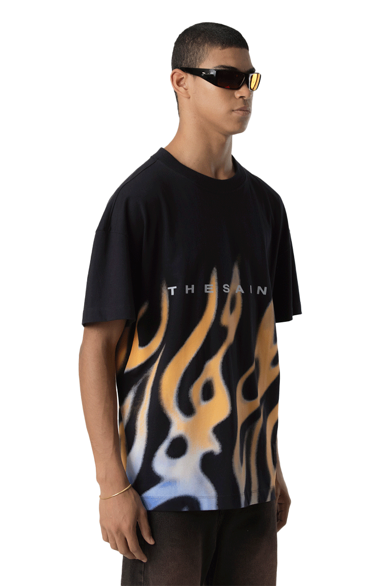 THE SAINT MAFIA - CAMISETA FIRE BLUR