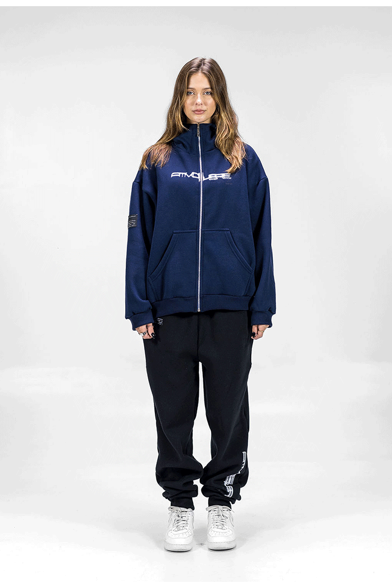 TAKE OFF - MOLETOM ATMOSPHERE NAVY ZIP