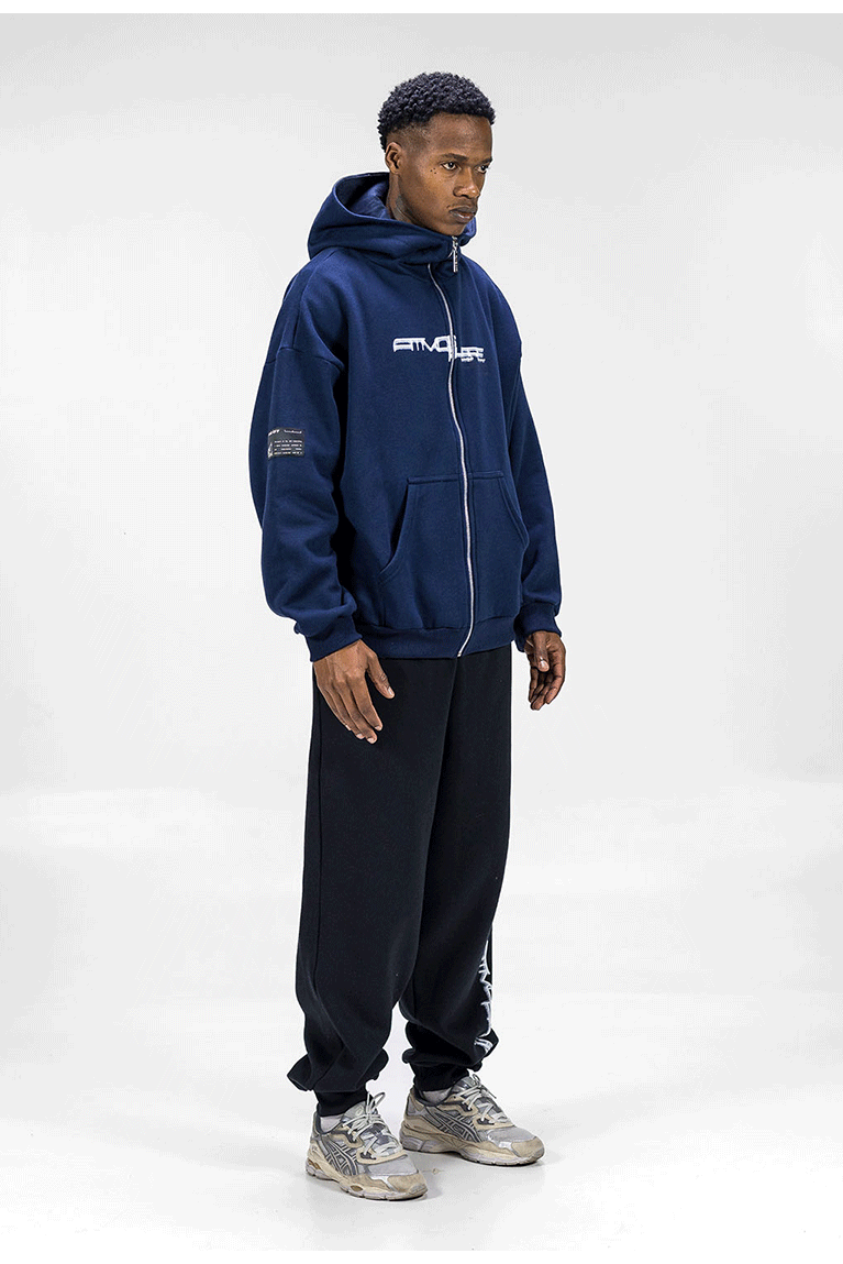 TAKE OFF - MOLETOM ATMOSPHERE NAVY ZIP