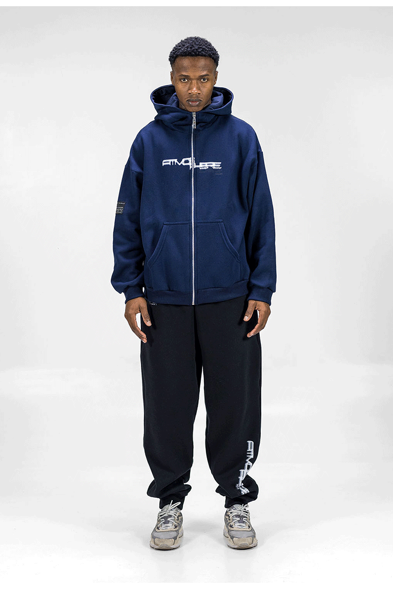 TAKE OFF - MOLETOM ATMOSPHERE NAVY ZIP