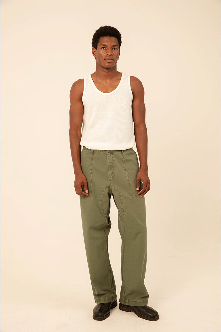 CARNAN - CALÇA GREEN WASHED TWILL