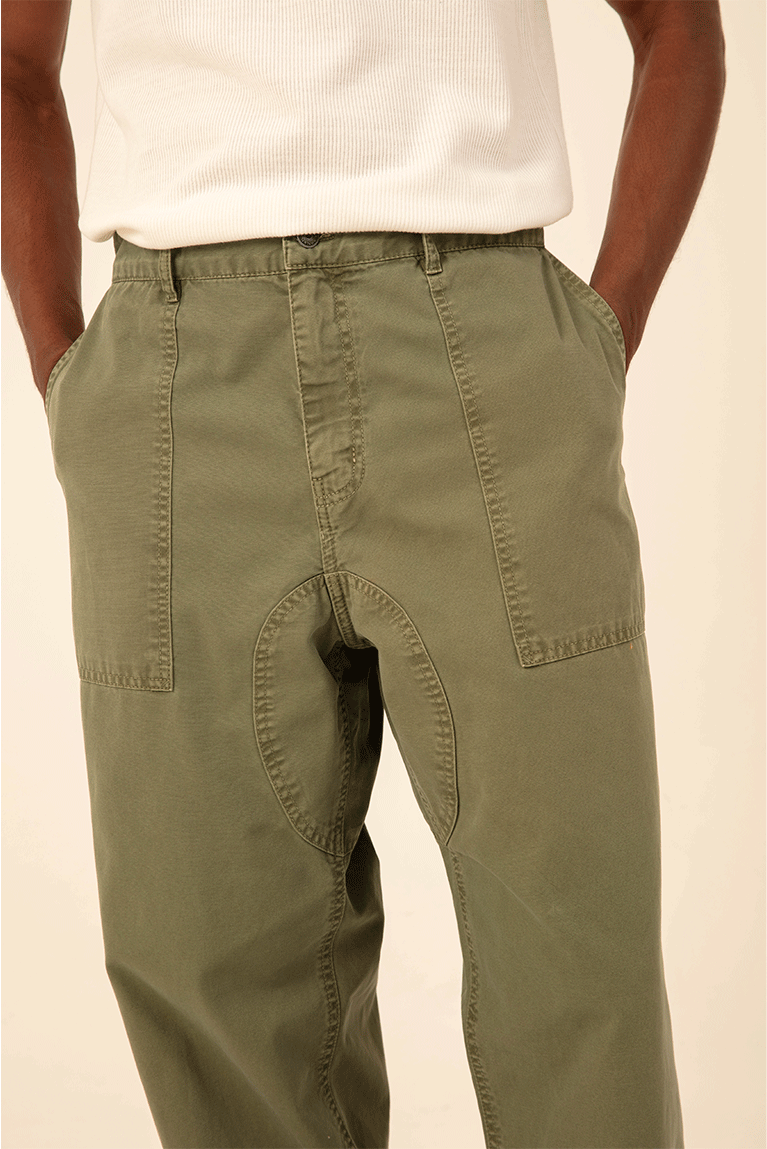 CARNAN - CALÇA GREEN WASHED TWILL