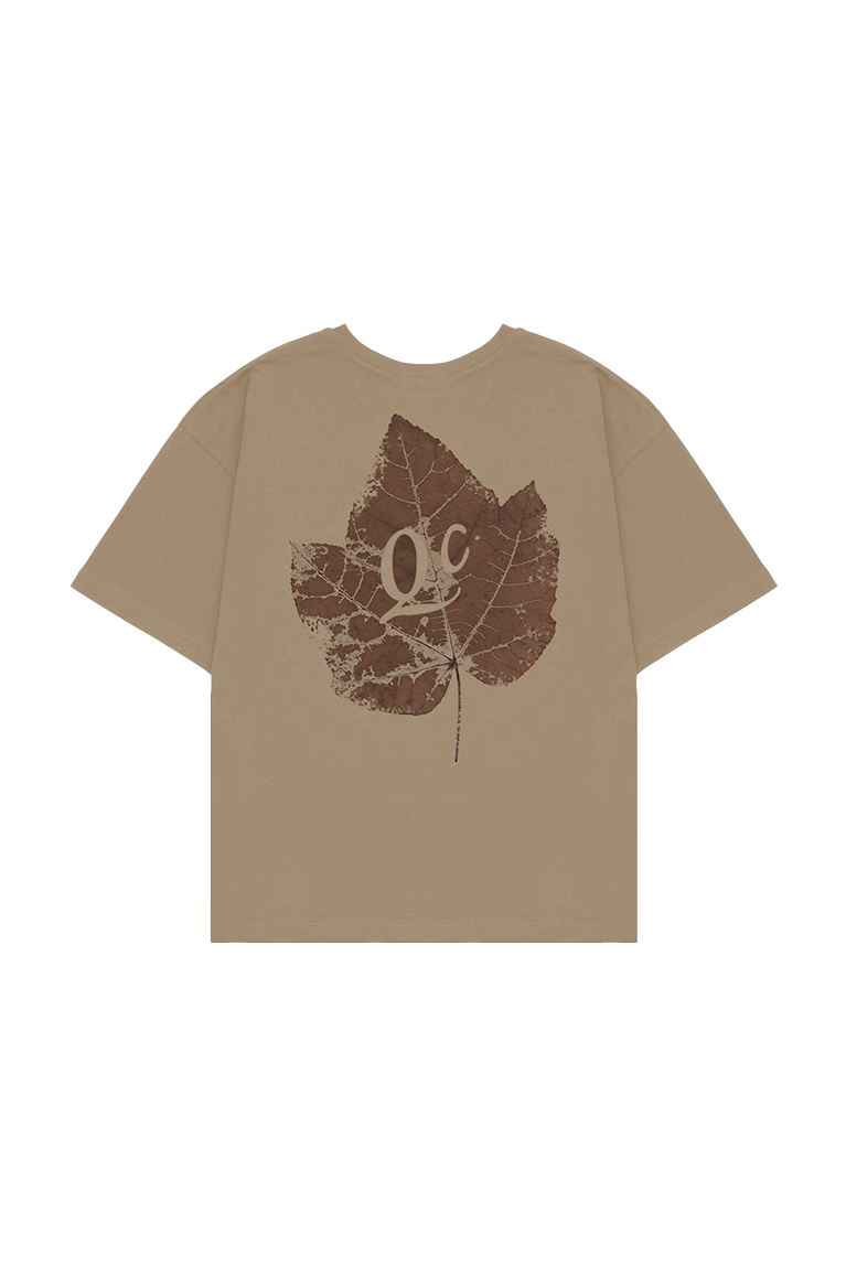 QUADRO - Camiseta QC Leaf T-Shirt Bege